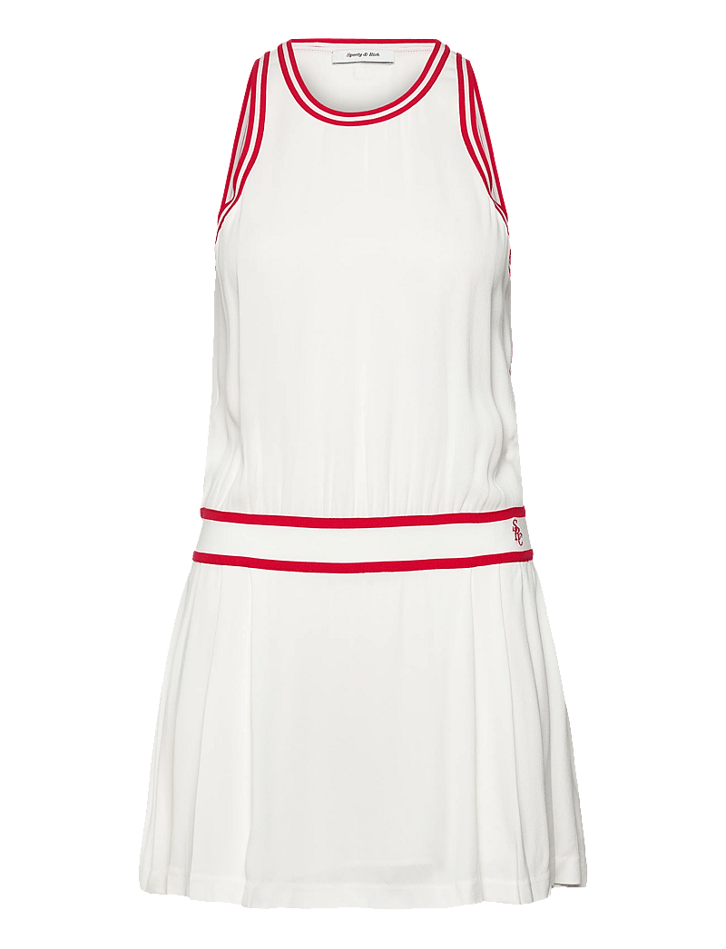 Sporty & Rich - SRC Phoebe Dress White/Bright Red - klänningar & kjolar - white - 0