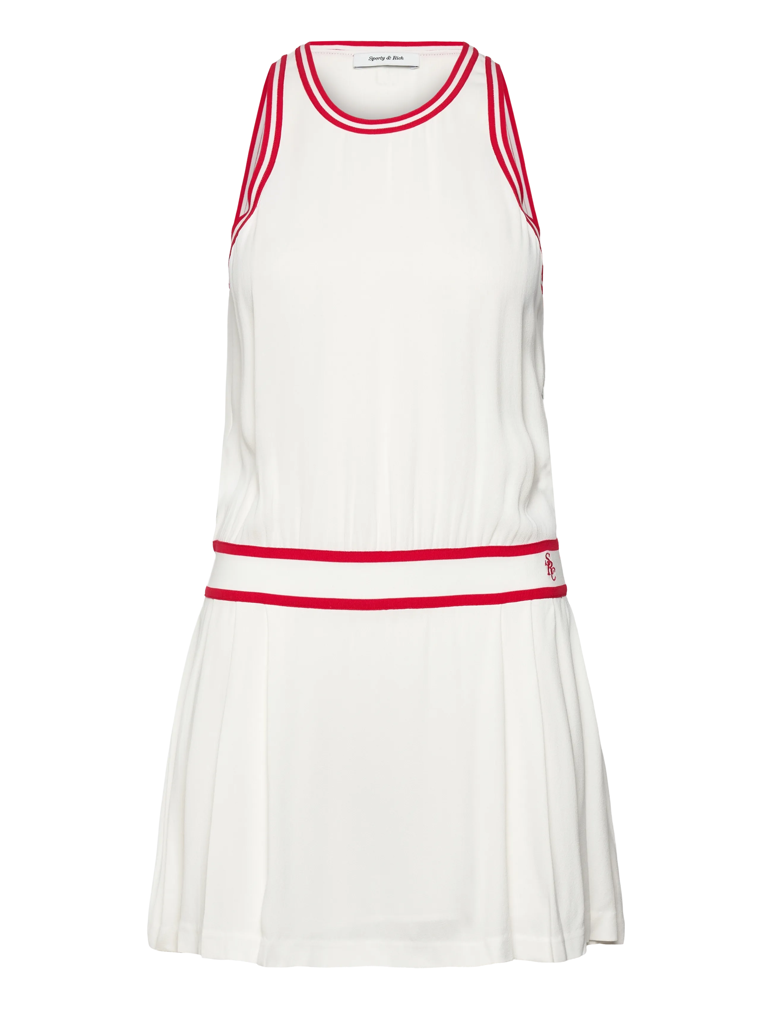 Sporty & Rich - SRC Phoebe Dress White/Bright Red - kleidid ja seelikud - white - 0