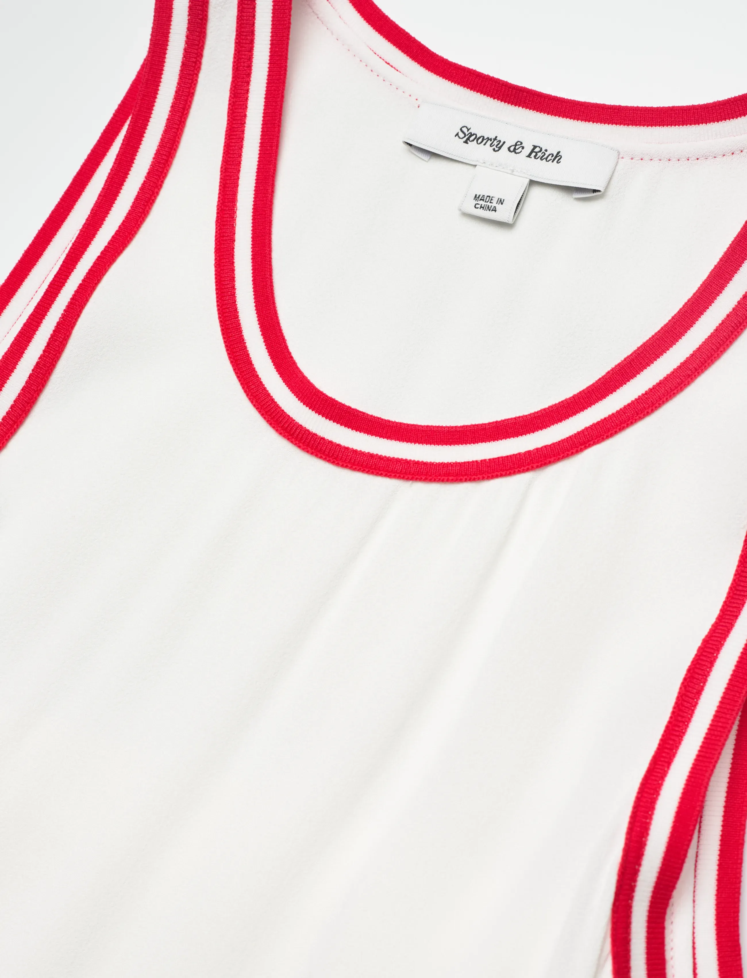 Sporty & Rich - SRC Phoebe Dress White/Bright Red - kleidid ja seelikud - white - 2