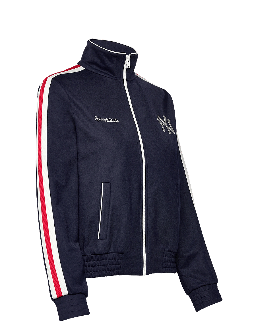 Sporty & Rich - Yankees Serif Track Jacket - sweatshirts & hoodies - dark navy/white/fire red - 3