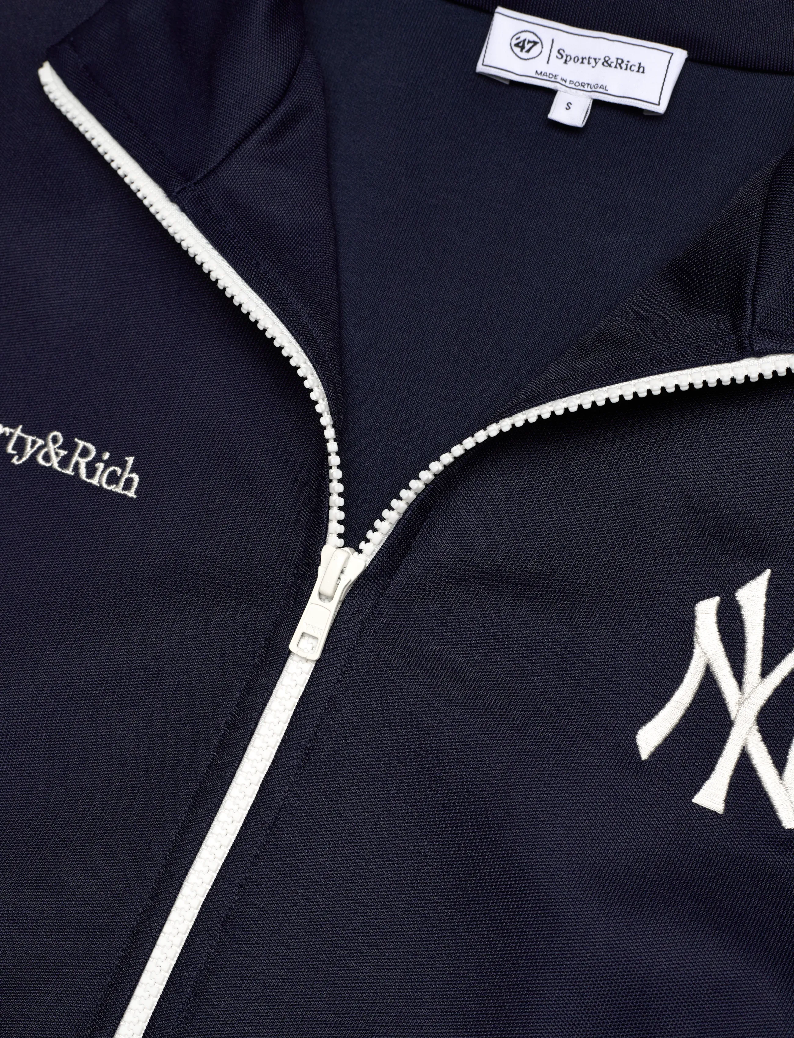 Sporty & Rich - Yankees Serif Track Jacket - spring jackets - dark navy/white/fire red - 4