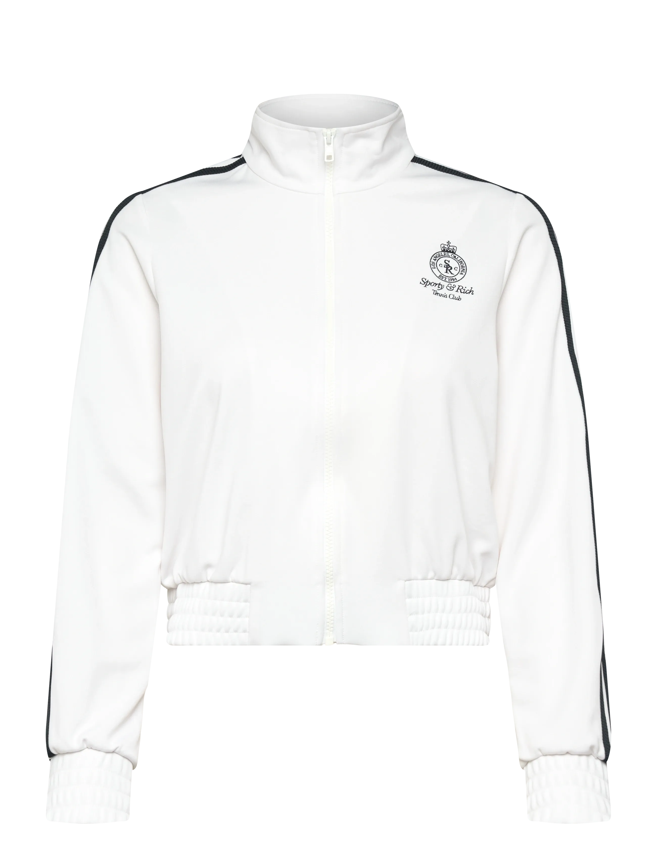 Sporty & Rich Crown Tennis Elio Track Jacket, Kvinder, Træningsjakke, Hvid, Str: S
