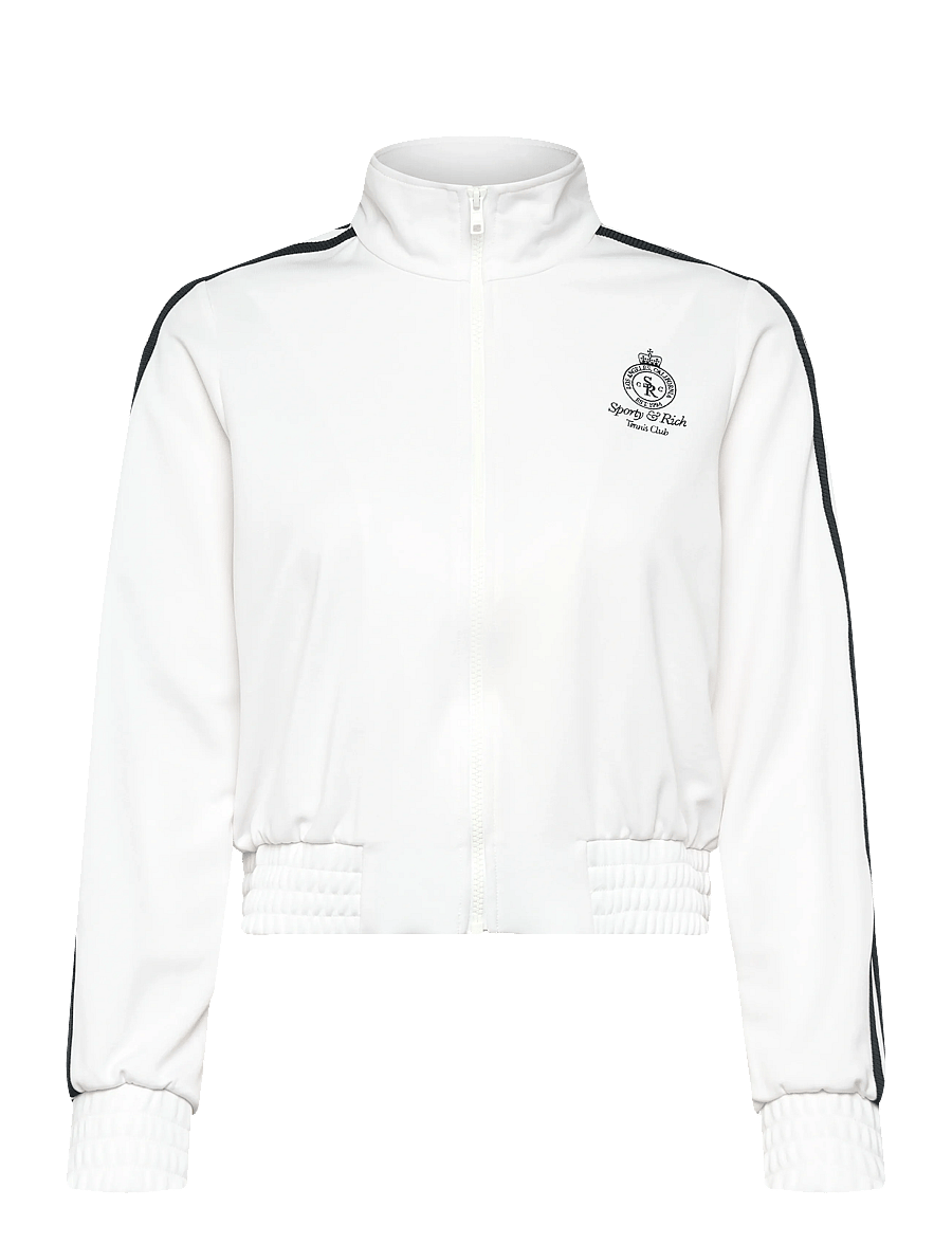 Sporty & Rich - Crown Tennis Elio Track Jacket - virsjakas - white - 0