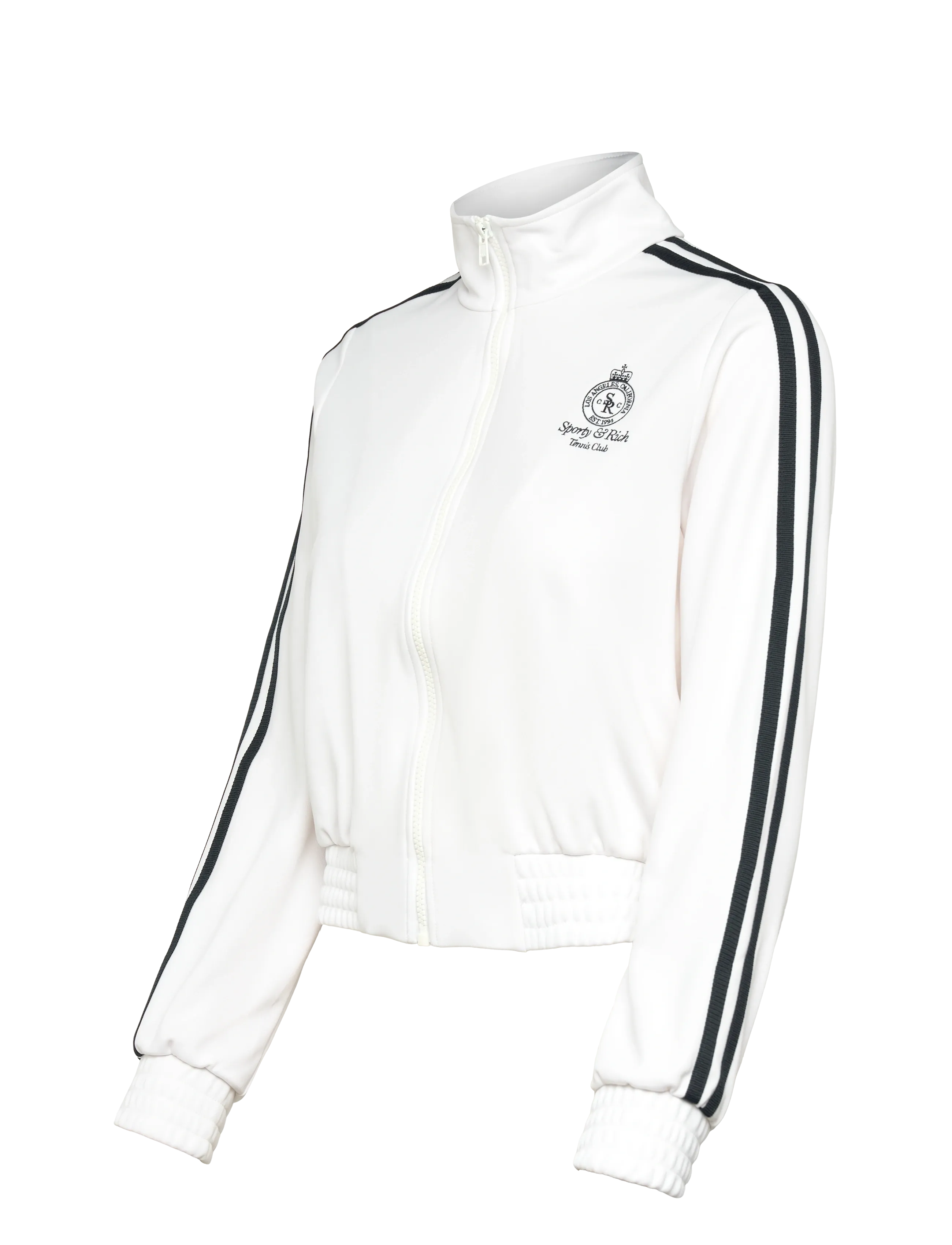 Sporty & Rich - Crown Tennis Elio Track Jacket - spring jackets - white - 2