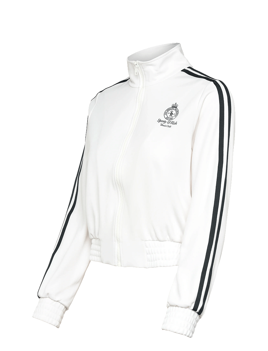 Sporty & Rich - Crown Tennis Elio Track Jacket - virsjakas - white - 2