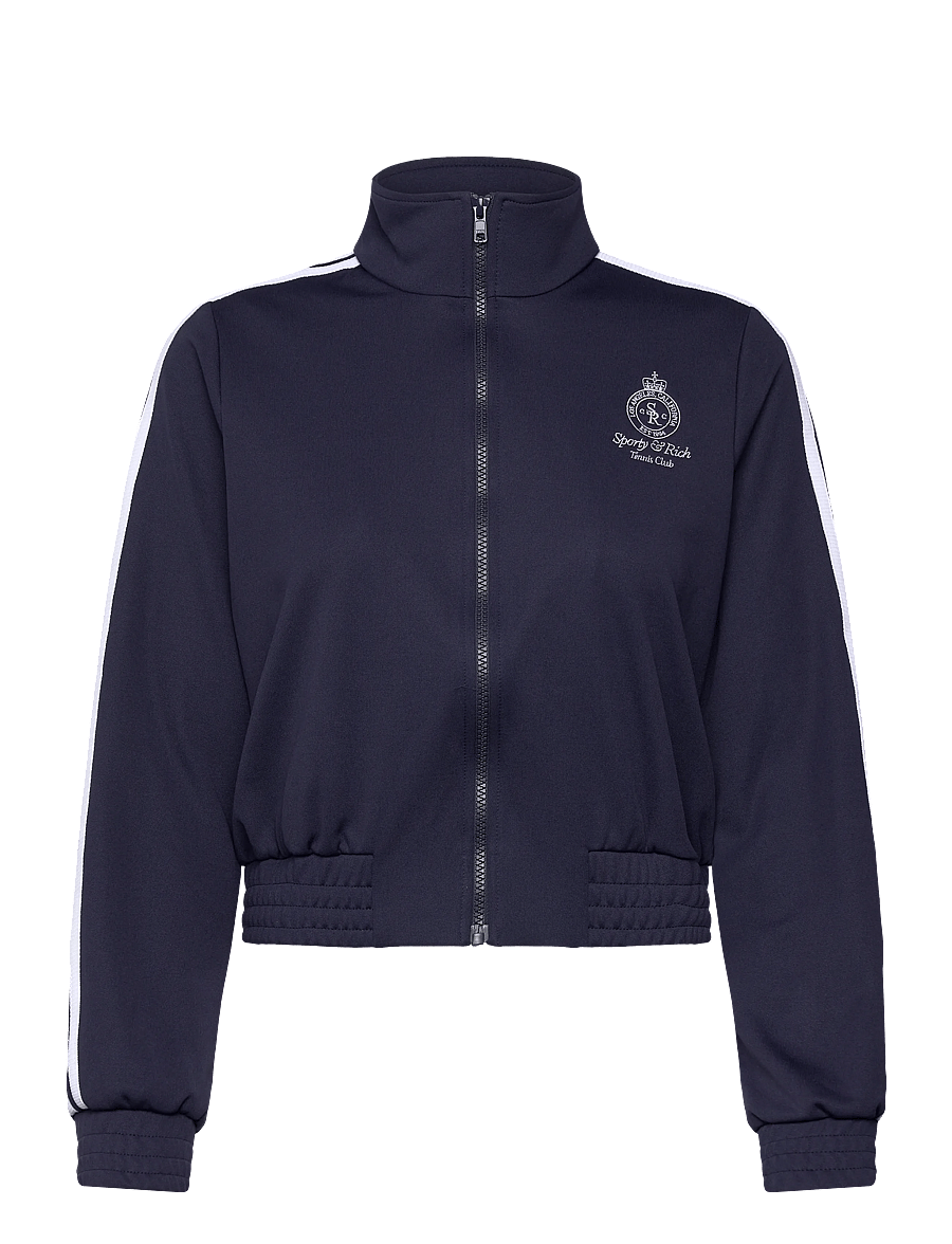 Sporty & Rich - Crown Tennis Elio Track Jacket - frühlingsjacken - dark navy - 0