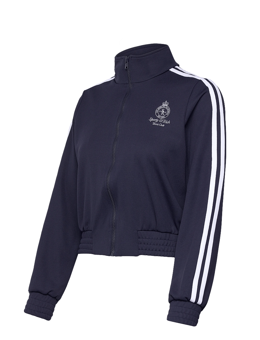 Sporty & Rich - Crown Tennis Elio Track Jacket - frühlingsjacken - dark navy - 2