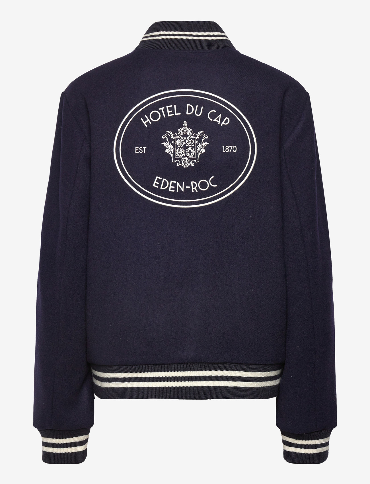 Sporty & Rich - Eden Crest Varsity Jacket Mens - frühlingsjacken - dark navy - 1