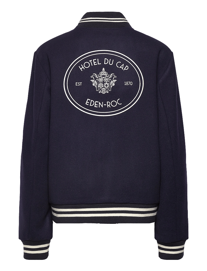 Sporty & Rich - Eden Crest Varsity Jacket Mens - frühlingsjacken - dark navy - 1