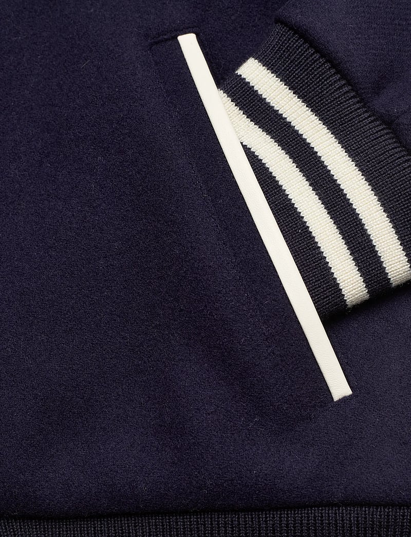 Sporty & Rich - Eden Crest Varsity Jacket Mens - frühlingsjacken - dark navy - 3