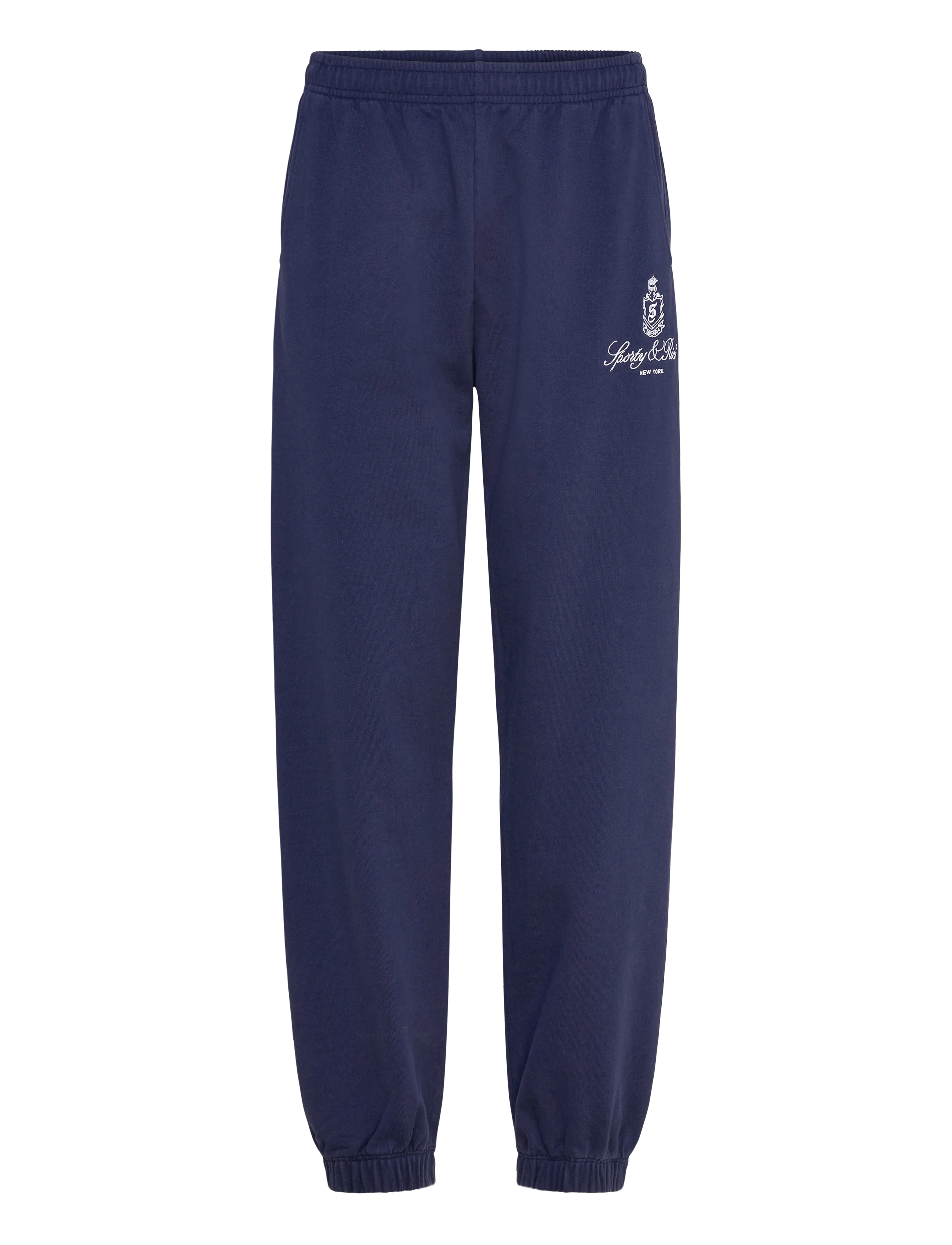 Sporty & Rich Vendome Embroidered Sweatpant - Sporty & Rich - DARK NAVY / navy