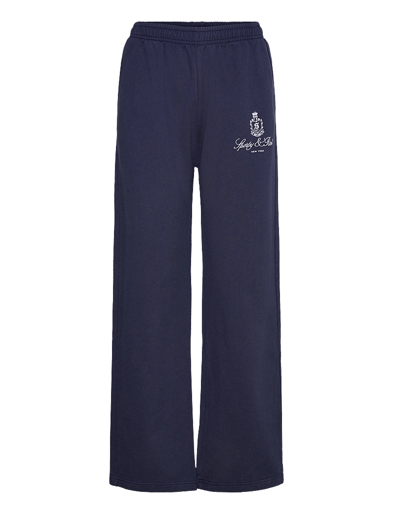 Sporty & Rich - Vendome Embroidered Straight Leg Sweatpant - kleidung - navy - 0