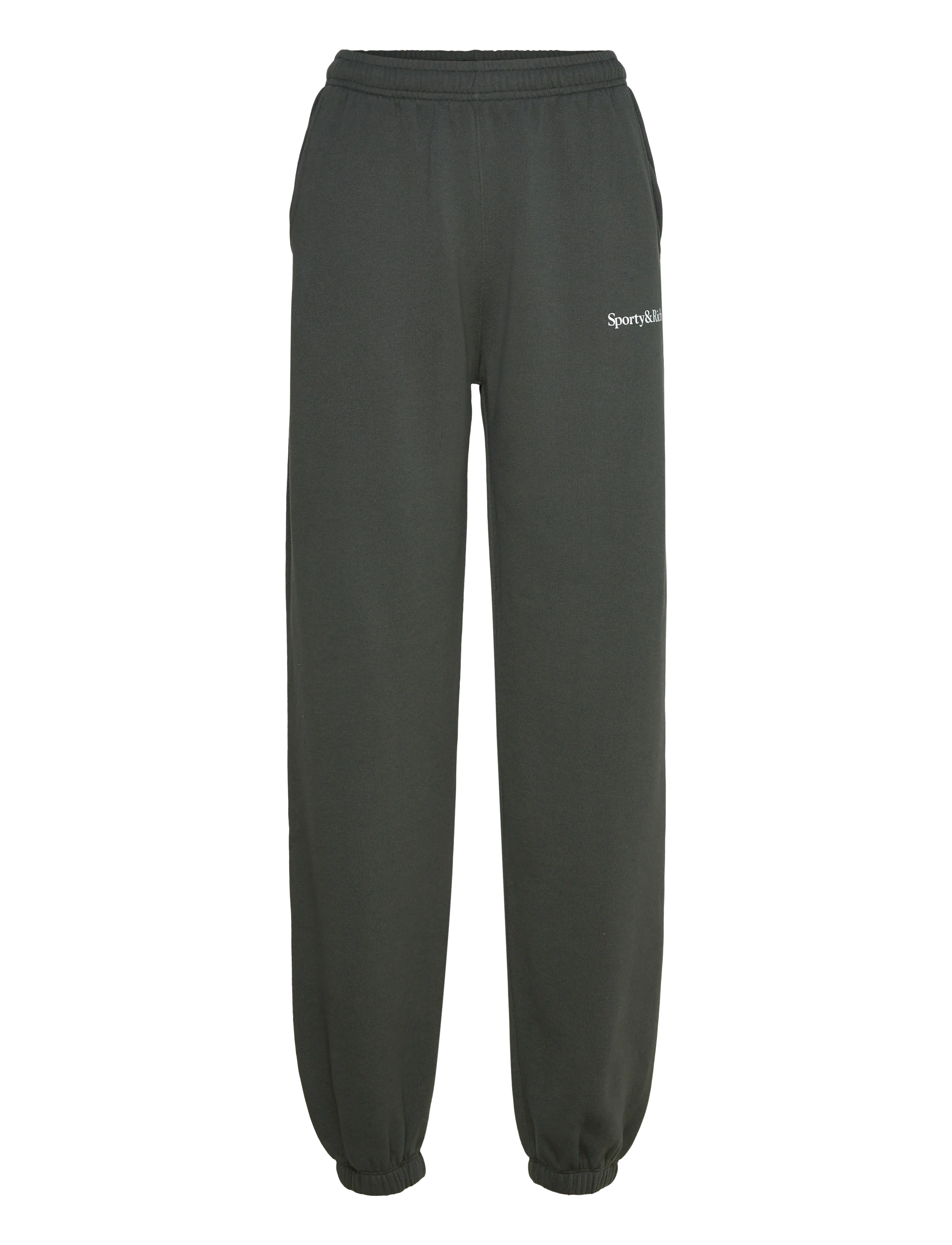Sporty & Rich Serif Logo Soft Sweapant, M, Unterteile, Grau - Sweatpants, Frauen
