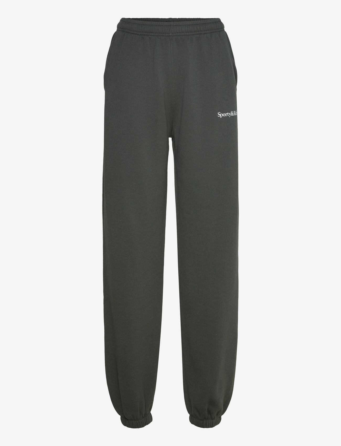 Sporty & Rich - Serif Logo Soft Sweapant - kleidung - faded black - 0