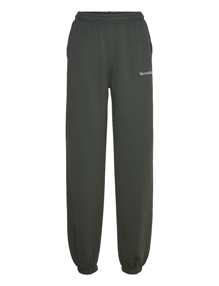 Sporty & Rich - Serif Logo Soft Sweapant - kläder - faded black - 0