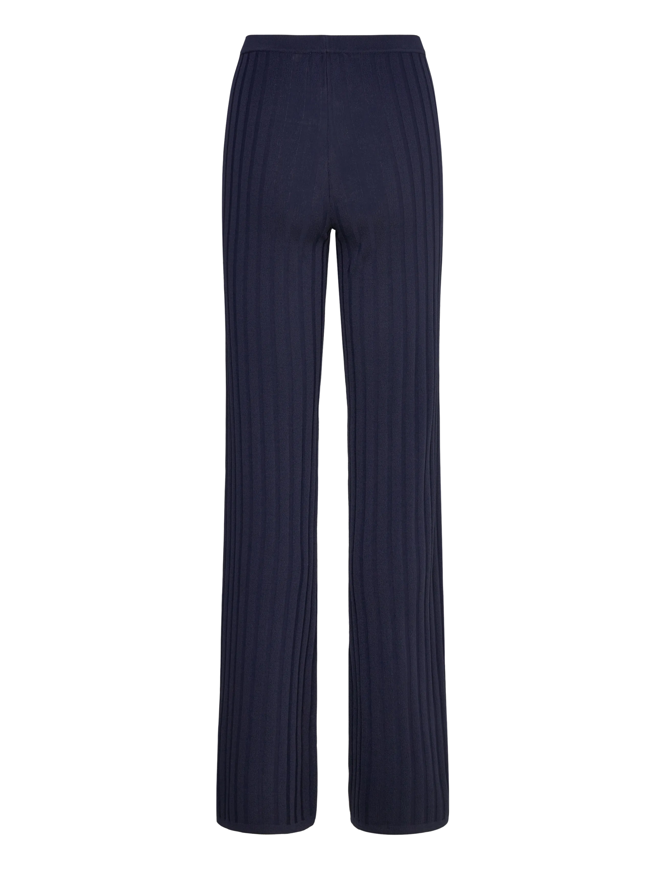 Sporty & Rich - SRC Ribbed Trousers - leveälahkeiset housut - dark navy - 1