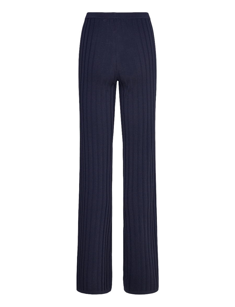 Sporty & Rich - SRC Ribbed Trousers - hosen mit weitem bein - dark navy - 1