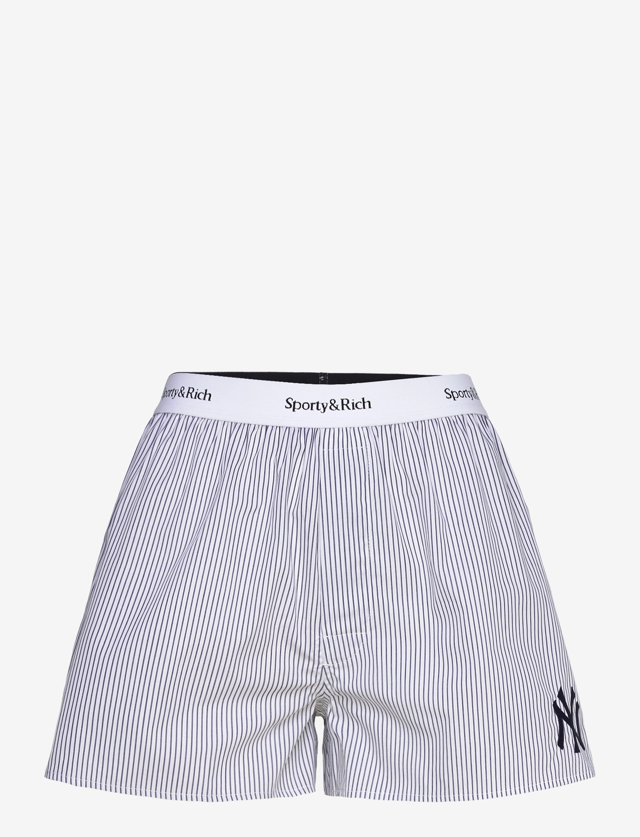 Sporty & Rich - Yankees Serif Boxer Short - casual shorts - navy striped - 0