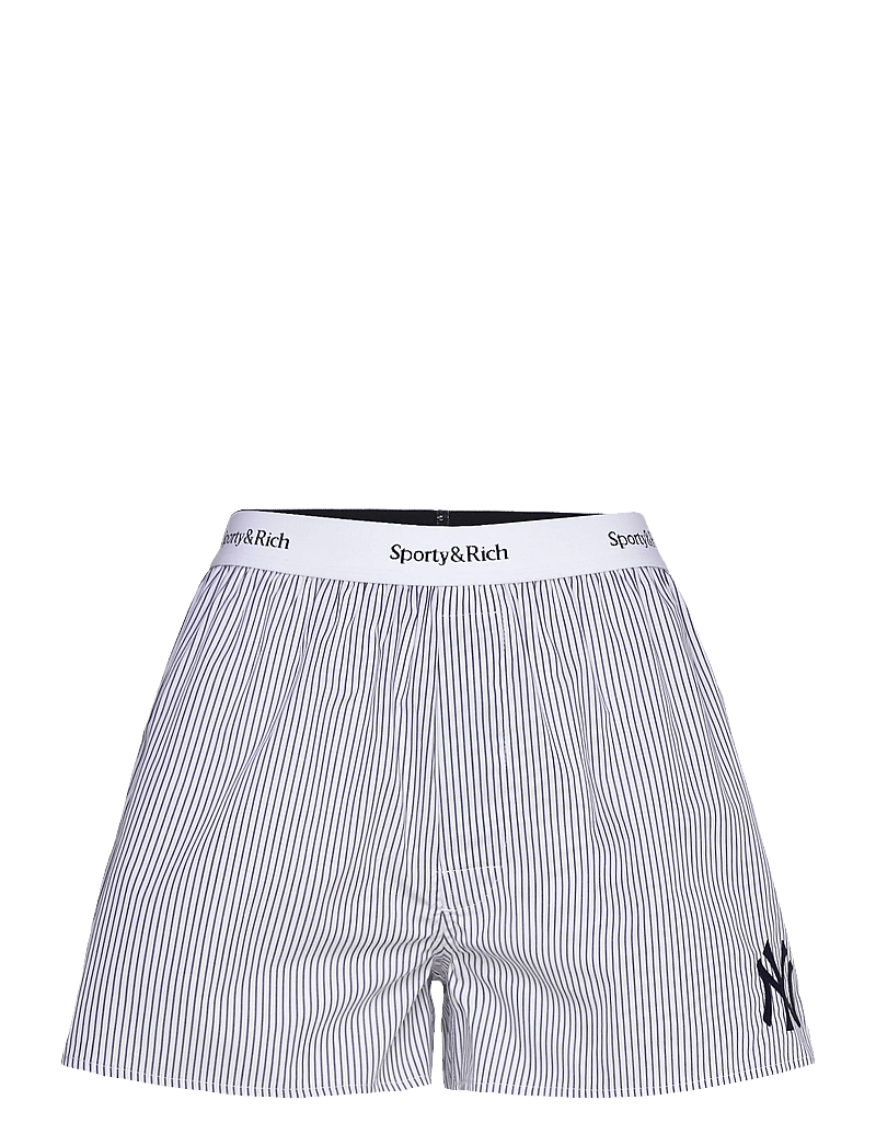 Sporty & Rich - Yankees Serif Boxer Short - casual shorts - navy striped - 0
