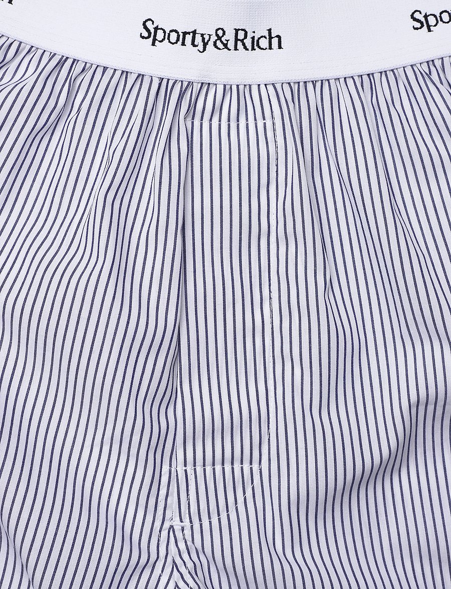 Sporty & Rich - Yankees Serif Boxer Short - vabaaja lühikesed püksid - navy striped - 2