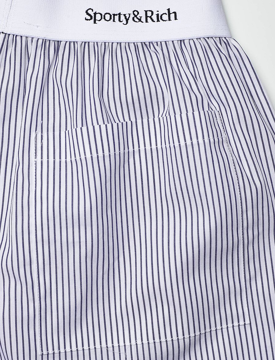 Sporty & Rich - Yankees Serif Boxer Short - vabaaja lühikesed püksid - navy striped - 3