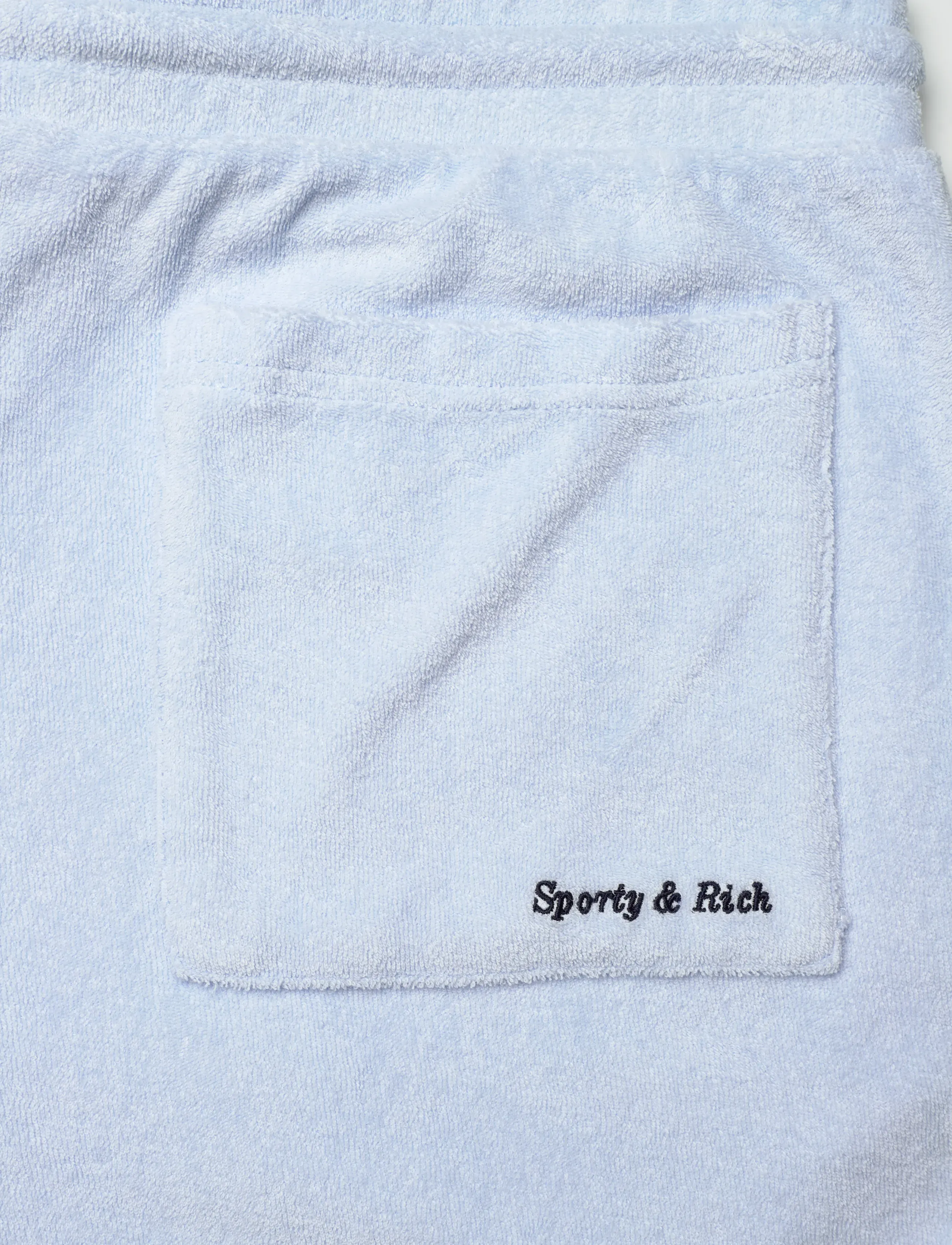 Sporty & Rich - Eden Script Unisex Terry Short - sweatshorts - ciel - 4