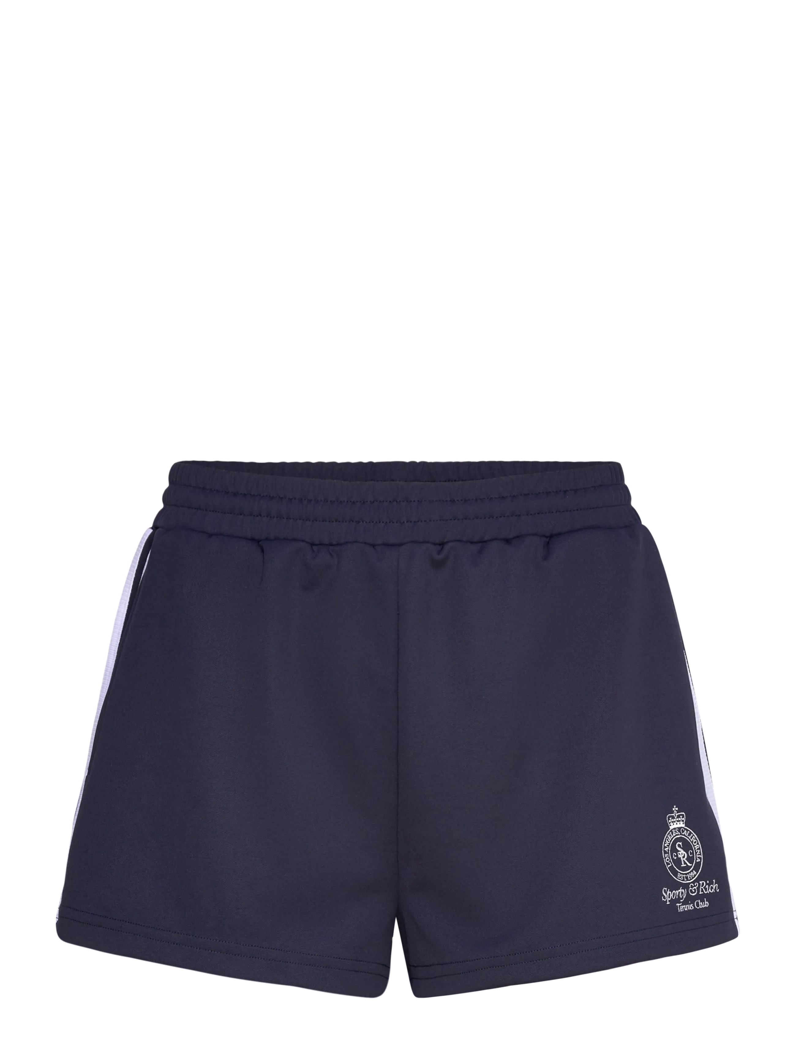 Sporty & Rich Crown Tennis Roller Short, S, Shorts, Marineblau - Sweat Frauen