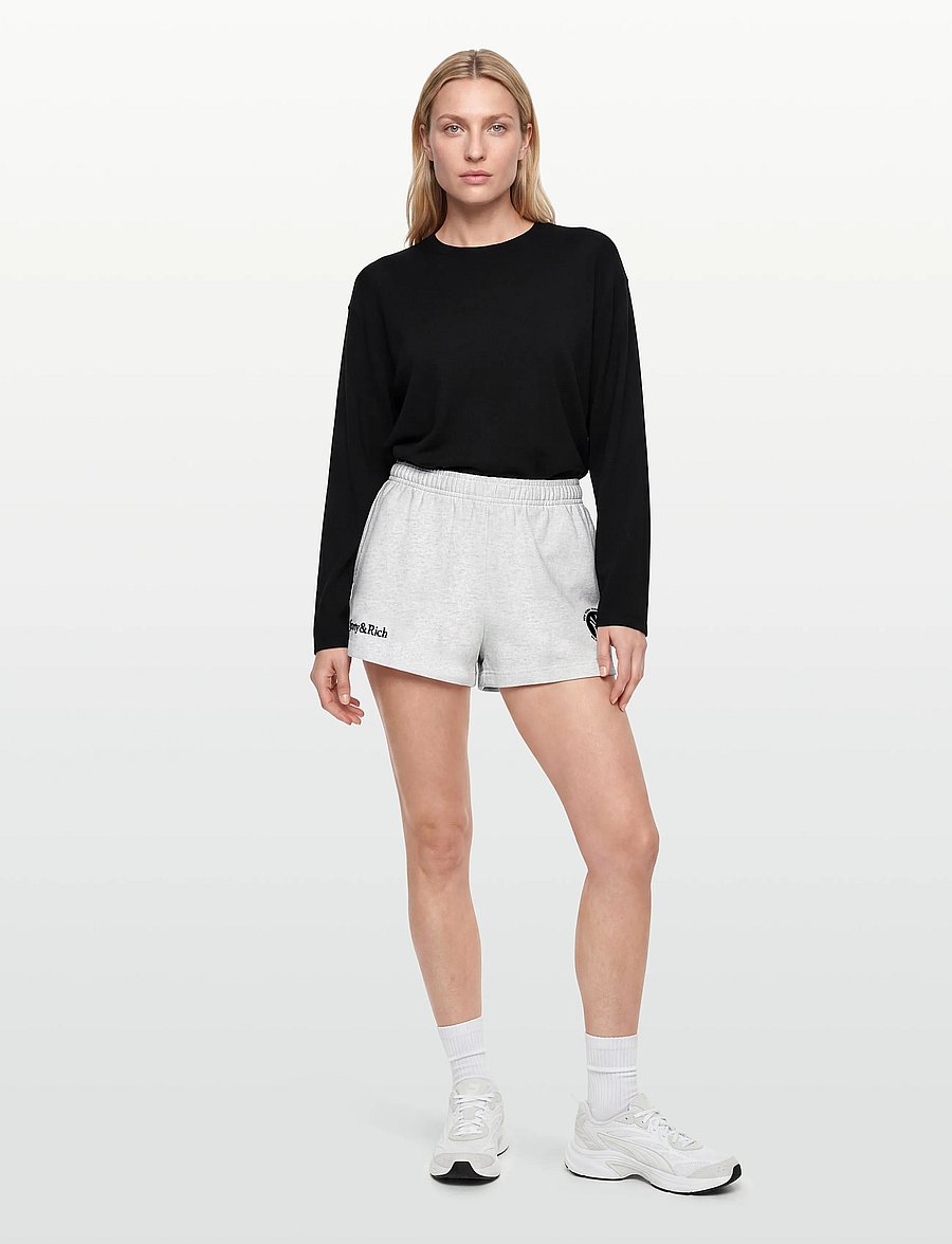 Sporty & Rich - Major League Disco Short - hosen - heather gray - 0