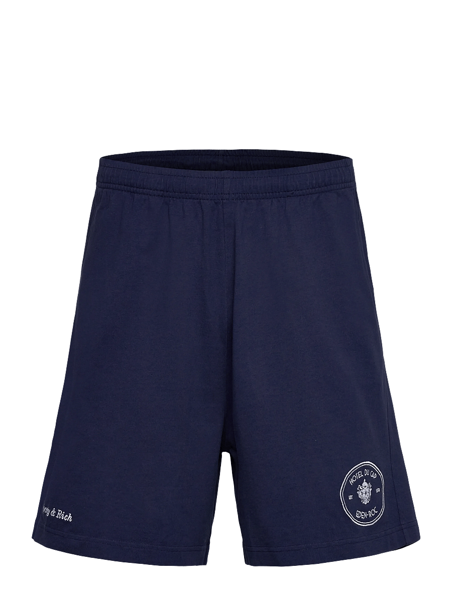 Sporty & Rich - Eden Crest Embroidered Gym Short - freizeitshorts - dark navy - 0