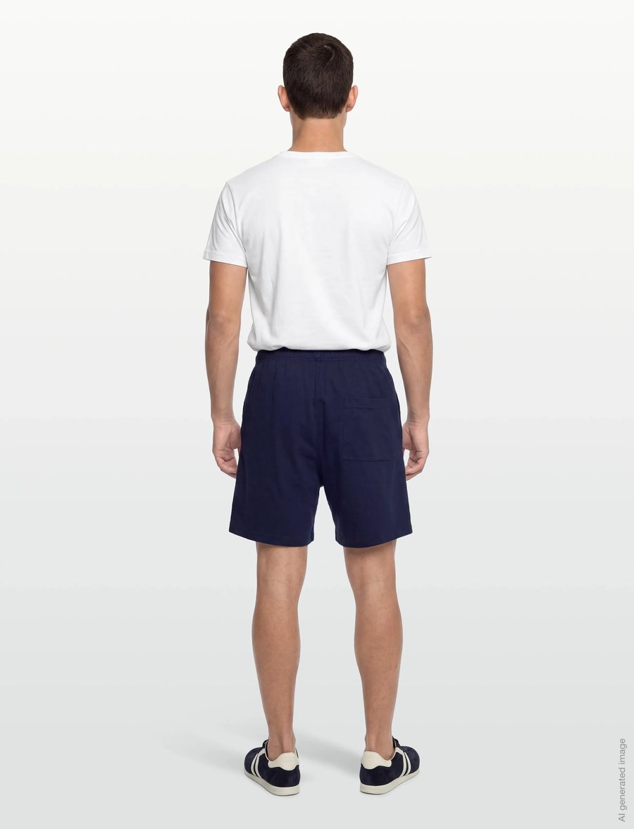 Sporty & Rich - Eden Crest Embroidered Gym Short - lühikesed vabaajapüksid - dark navy - 4