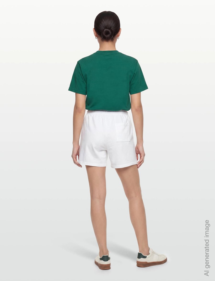 Sporty & Rich - Play Tennis Gym Short - sweatshorts - white - 4