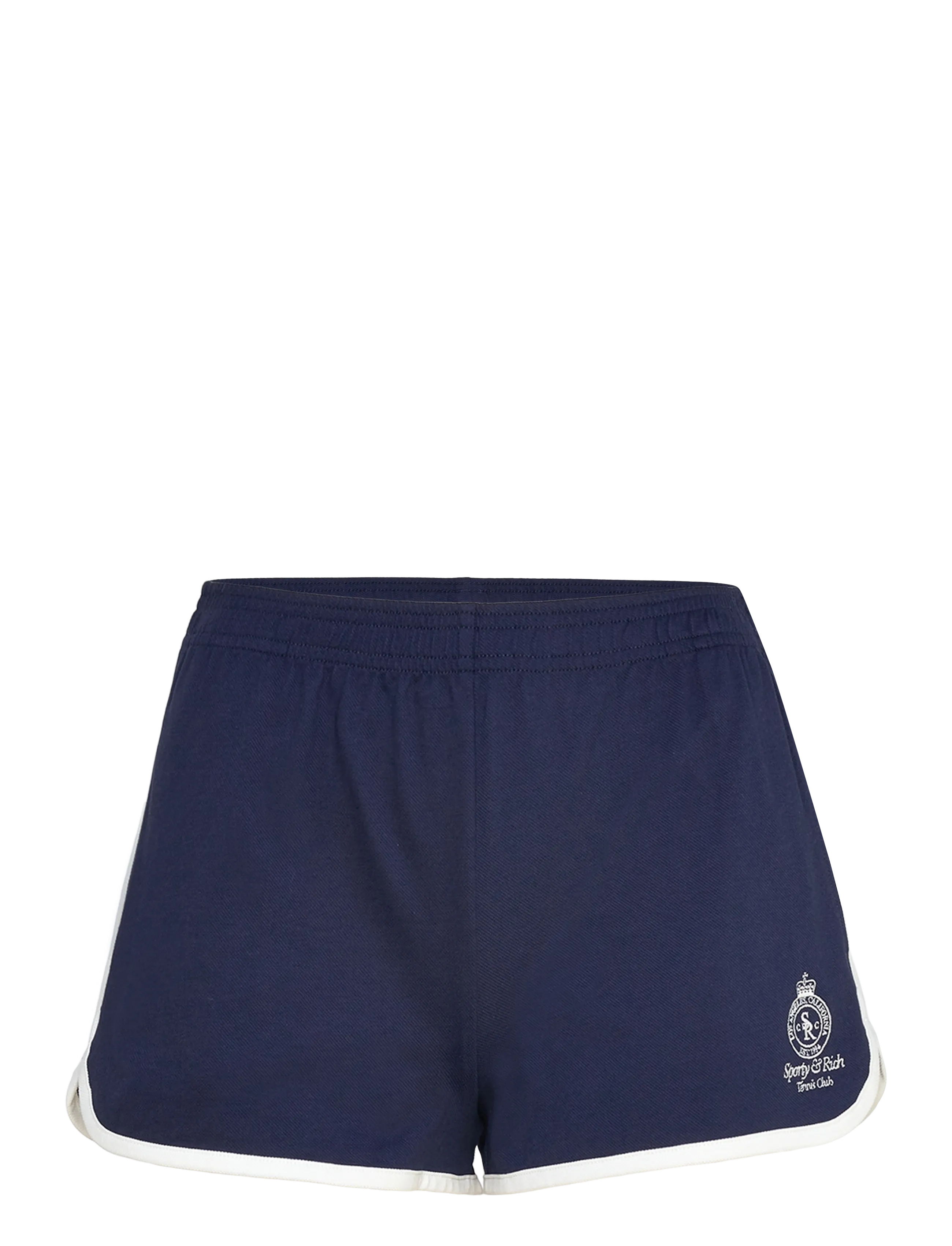 SPORTY & RICH Crown Tennis Pique Kurz Navy - S - Damen