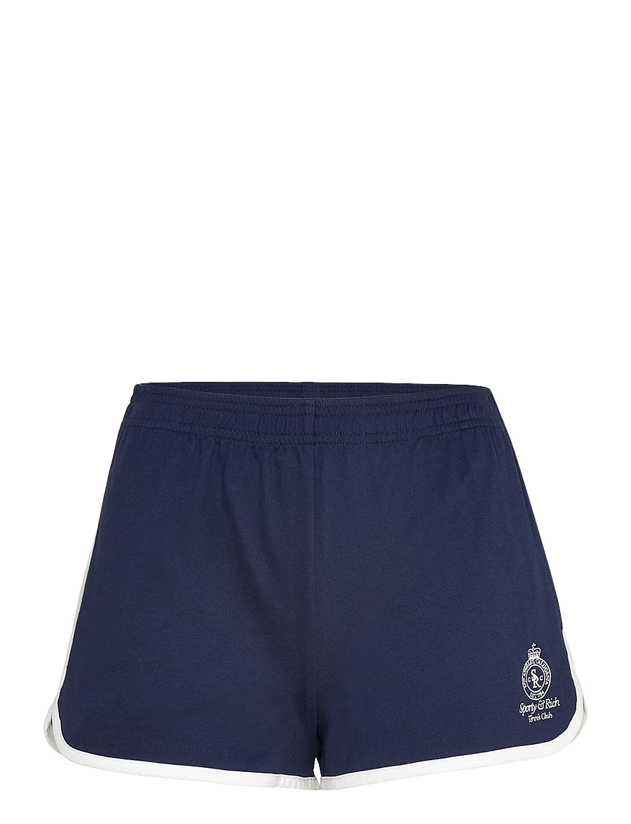 Sporty & Rich - Crown Tennis Pique Short - casual shorts - dark navy/white - 0
