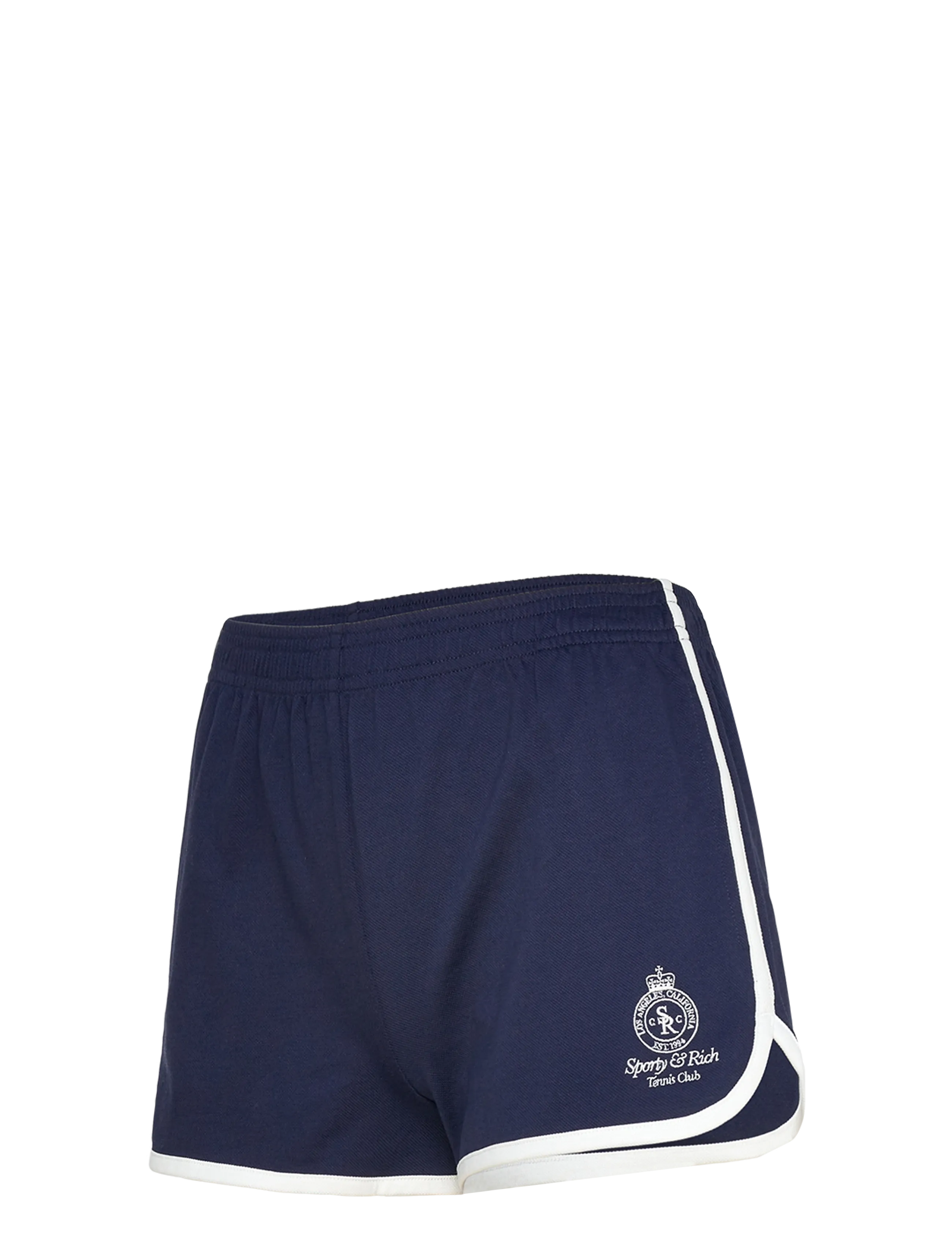 Sporty & Rich - Crown Tennis Pique Short - casual shorts - dark navy/white - 3