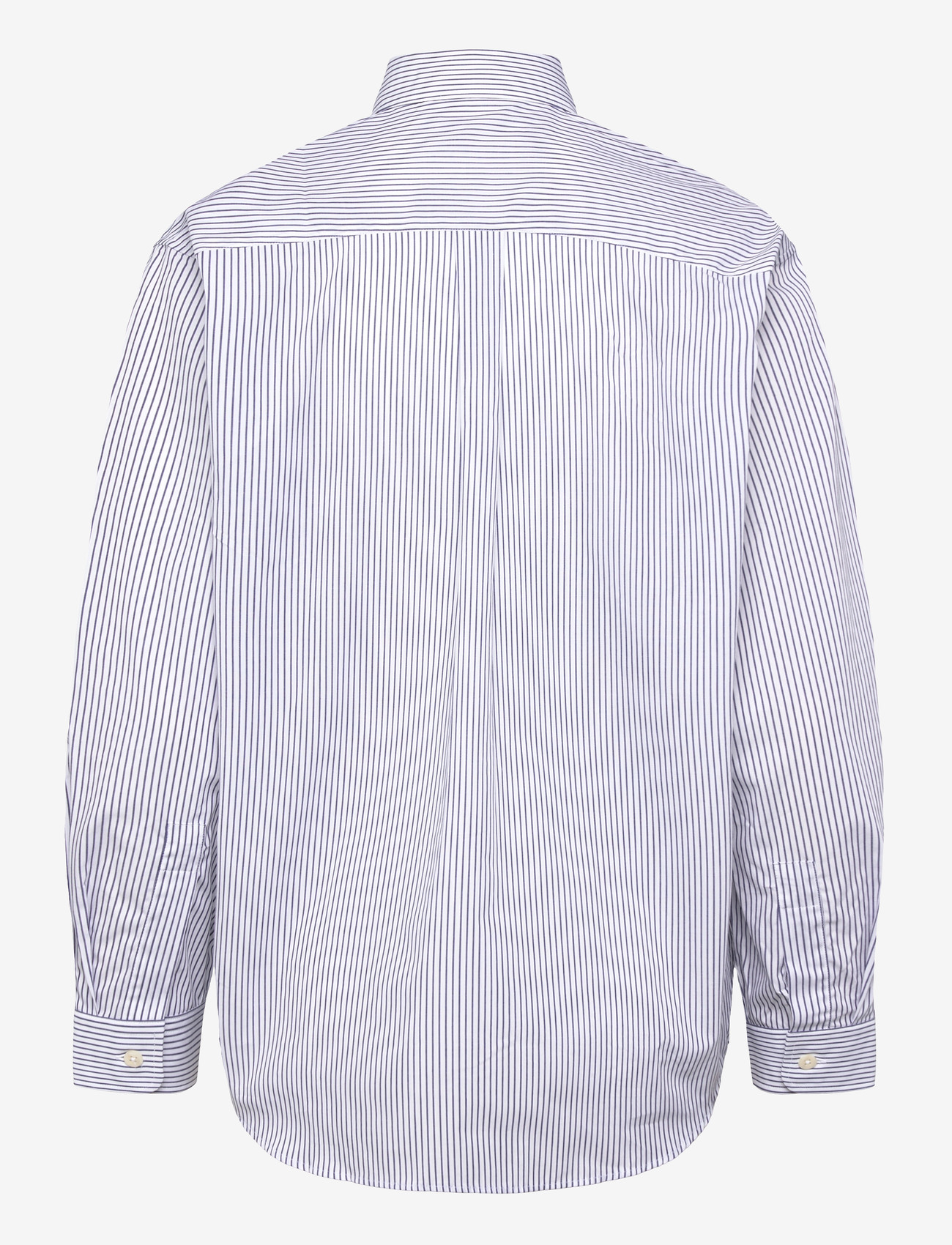 Sporty & Rich - Yankees Serif Oversized Shirt - långärmade skjortor - navy striped - 1