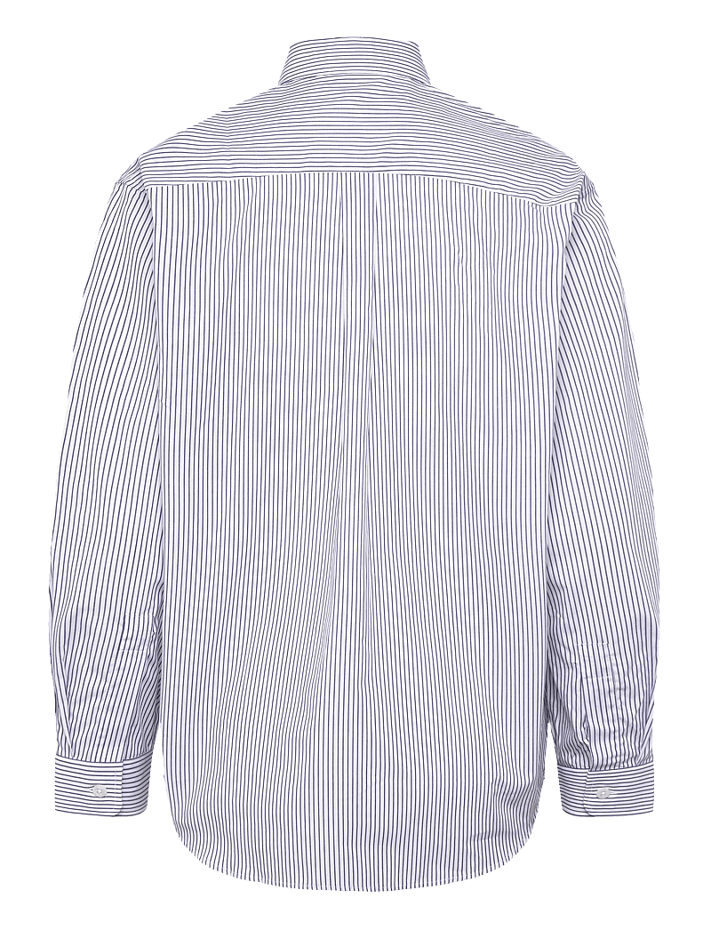 Sporty & Rich - Yankees Serif Oversized Shirt - långärmade skjortor - navy striped - 1