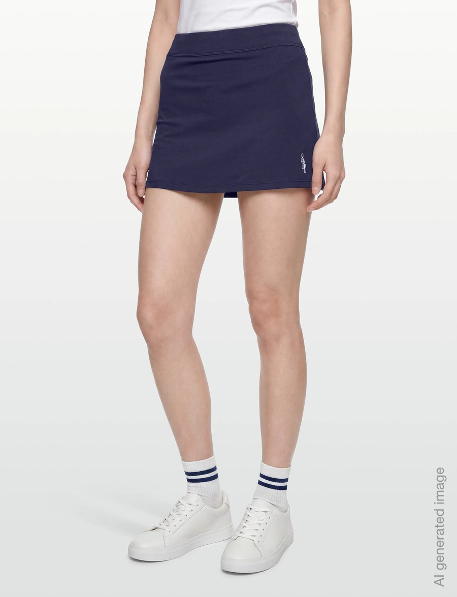 Sporty & Rich - SRC Court Skirt - miniseelikud - dark navy/white - 5