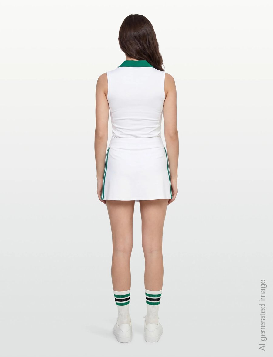 Sporty & Rich - SRC Court Skirt - Šortsvārki - white/alpine - 4