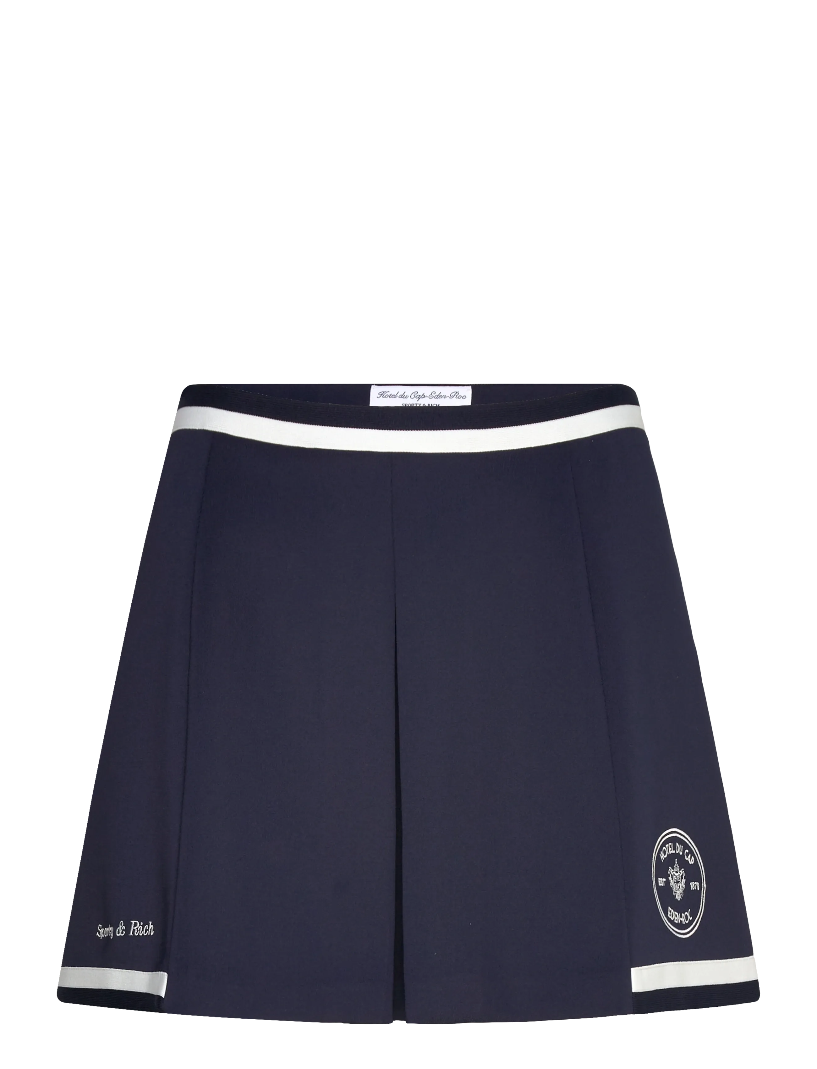 Sporty & Rich Eden Crest Embroidered Mila Skirt, M, Röcke, Marineblau - Short Frauen