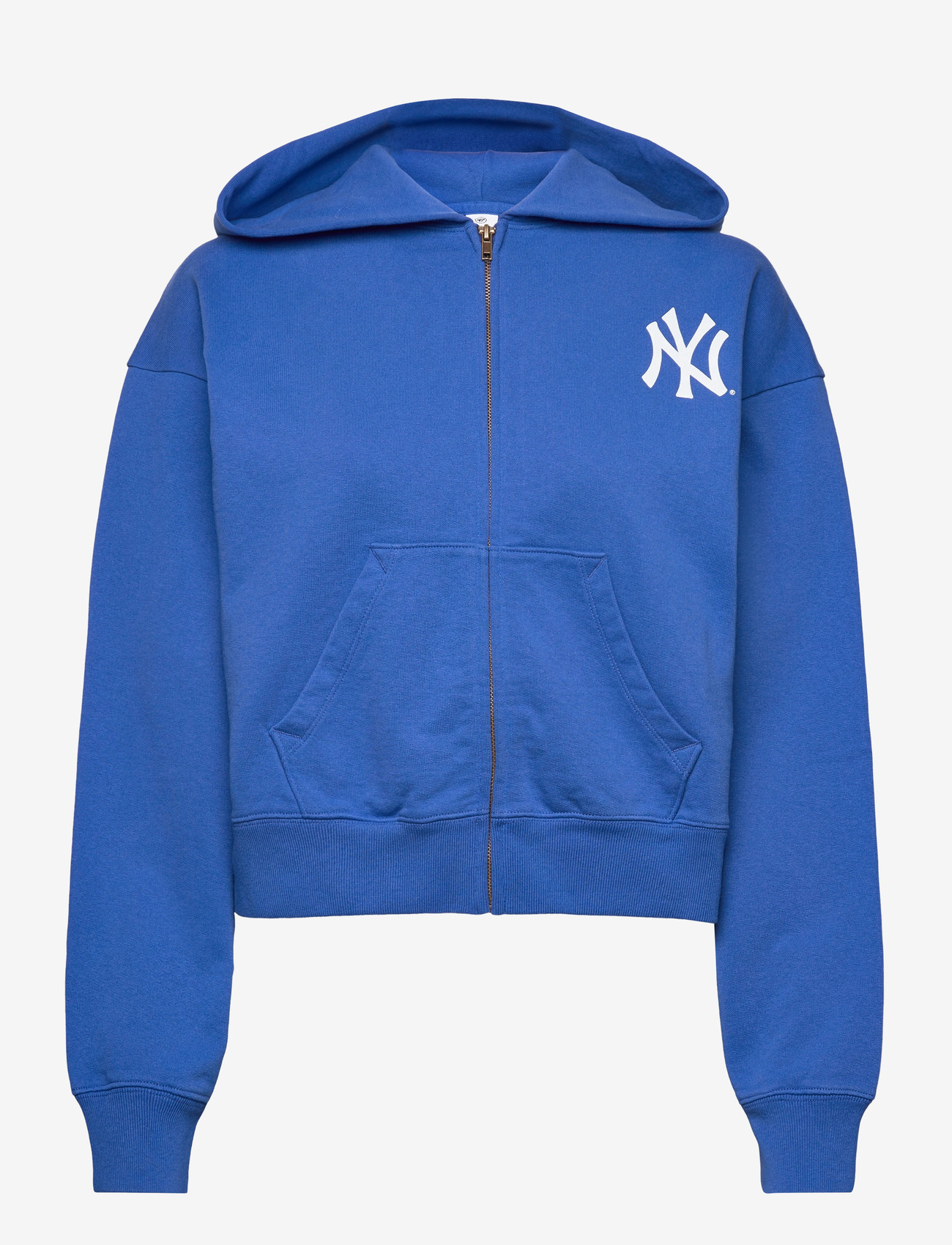 Sporty & Rich - Yankees Serif Cropped Zip Hoodie - hoodies - team blue - 0
