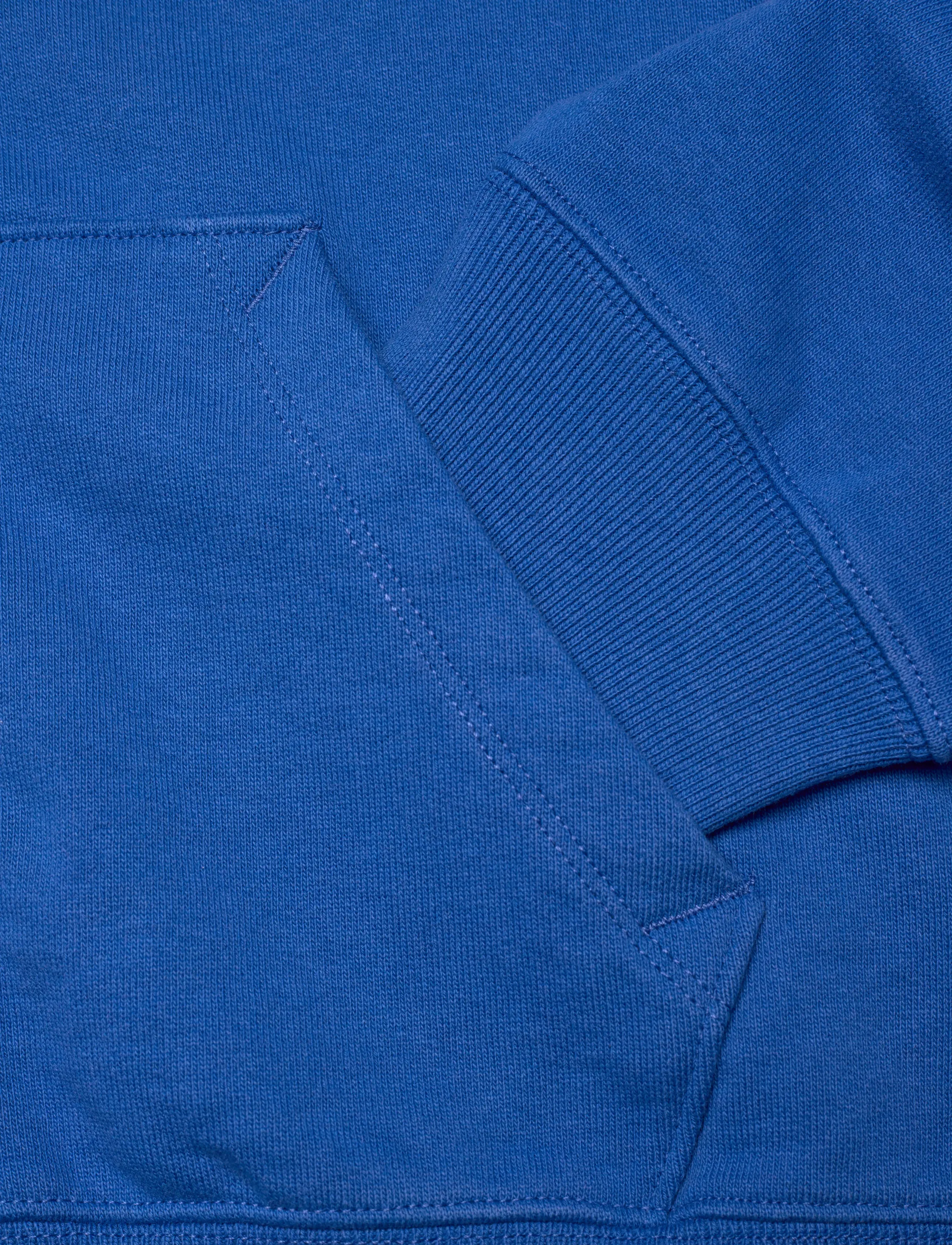 Sporty & Rich - Yankees Serif Cropped Zip Hoodie - sweatshirts & hoodies - team blue - 3