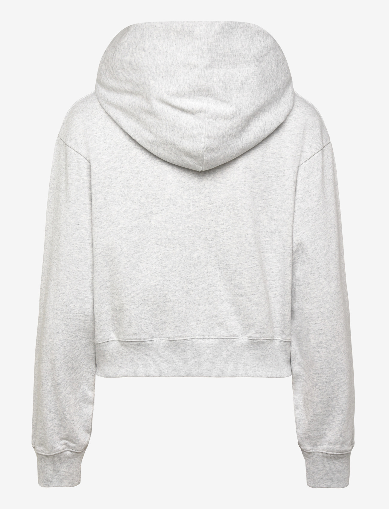 Sporty & Rich - Dodgers Serif Cropped Zip Hoodie - sweatshirts & hoodies - heather gray - 1