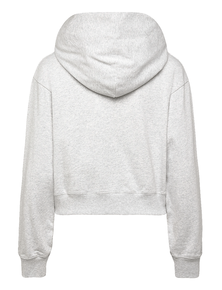 Sporty & Rich - Dodgers Serif Cropped Zip Hoodie - sweatshirts & hoodies - heather gray - 2
