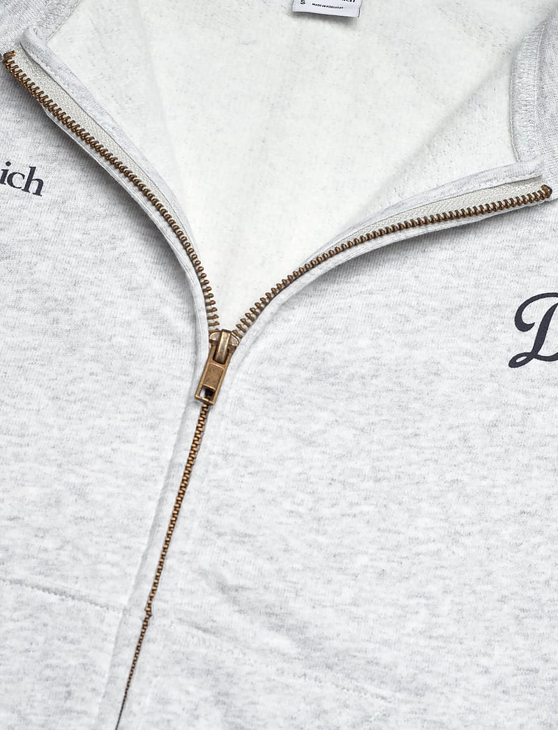 Sporty & Rich - Dodgers Serif Cropped Zip Hoodie - sweatshirts & hoodies - heather gray - 2