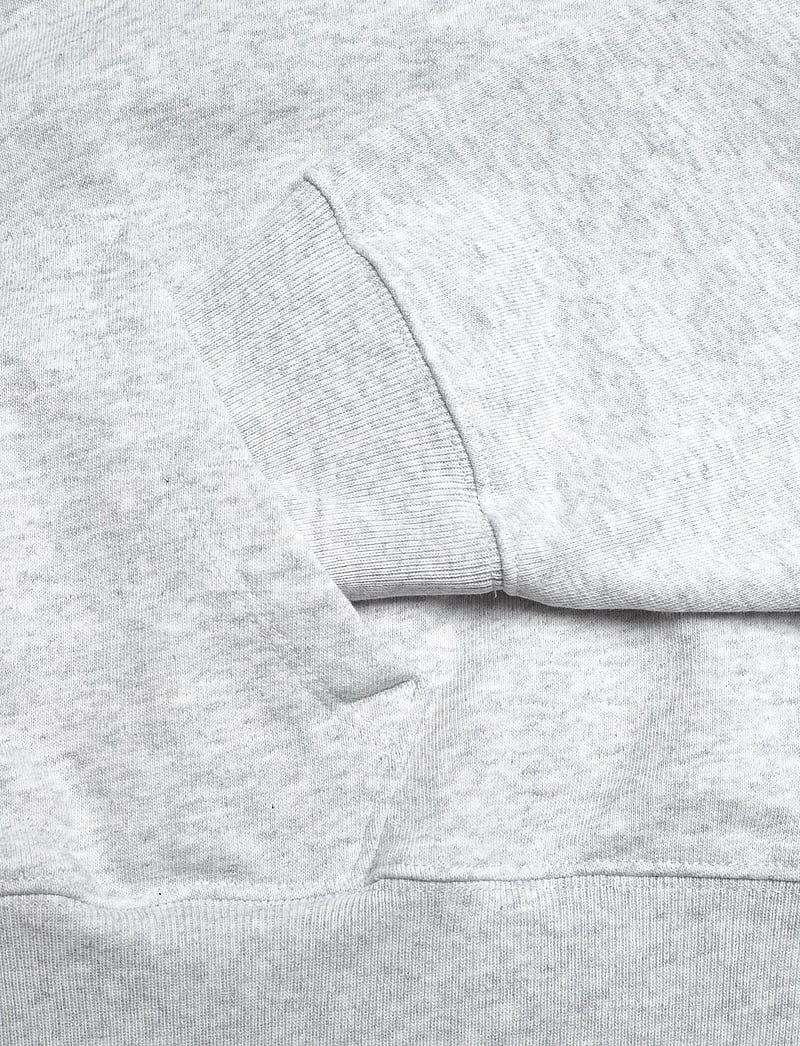 Sporty & Rich - Dodgers Serif Cropped Zip Hoodie - sweatshirts & hoodies - heather gray - 3