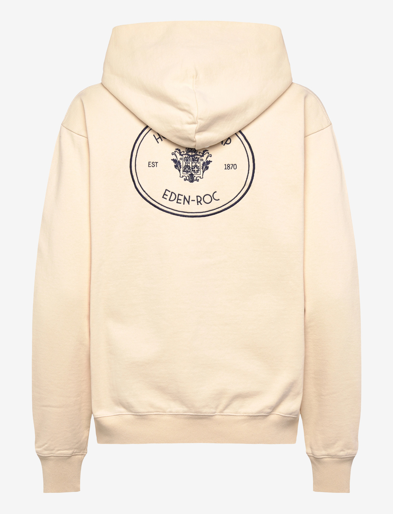Sporty & Rich - Eden Crest Embroidered Hoodie - sweatshirts & hoodies - cream - 1