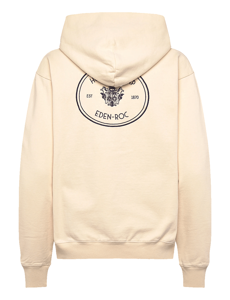 Sporty & Rich - Eden Crest Embroidered Hoodie - sweatshirts et sweats à capuche - cream - 1