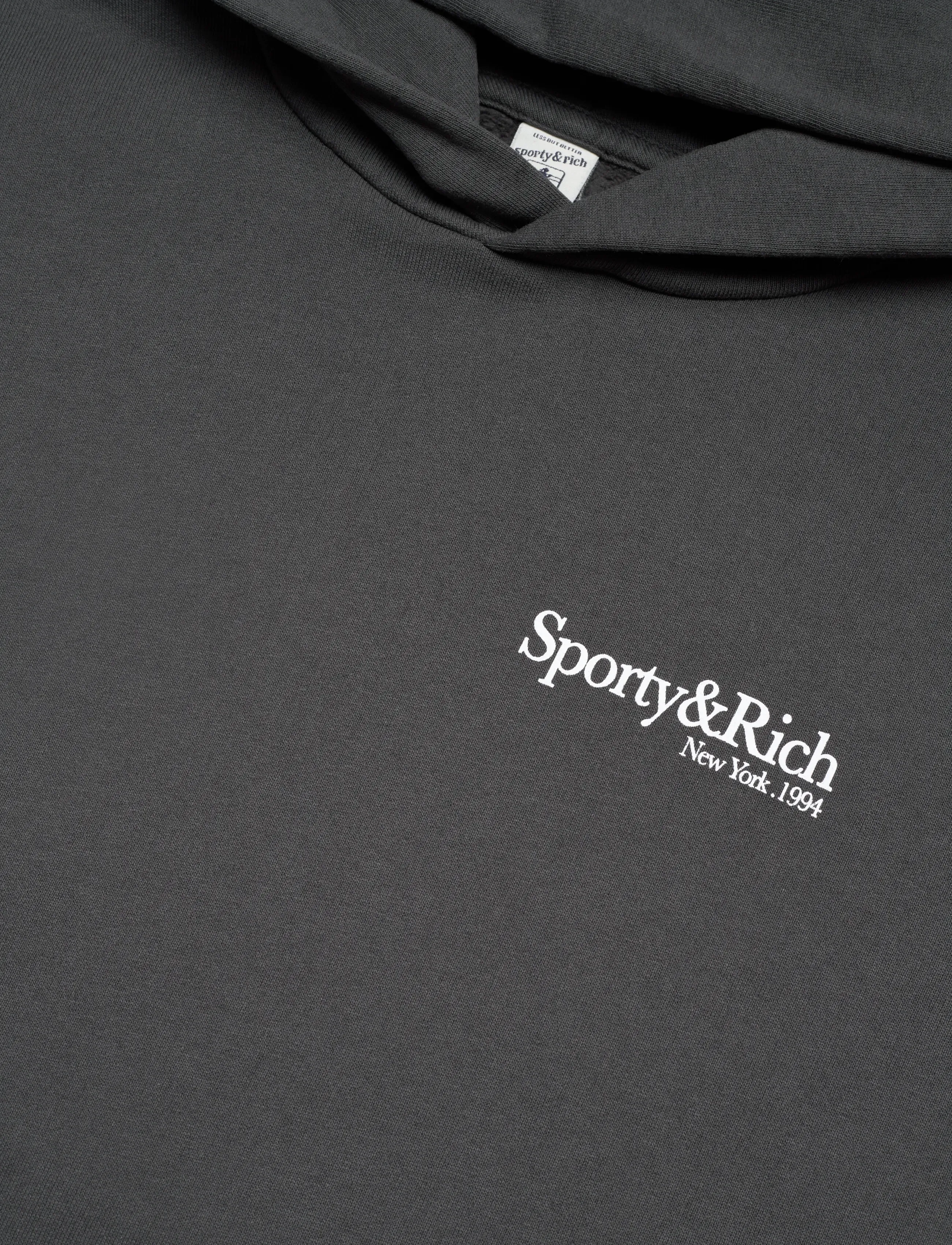 Sporty & Rich - HWCNY Hoodie - sweatshirts & hættetrøjer - faded black - 5