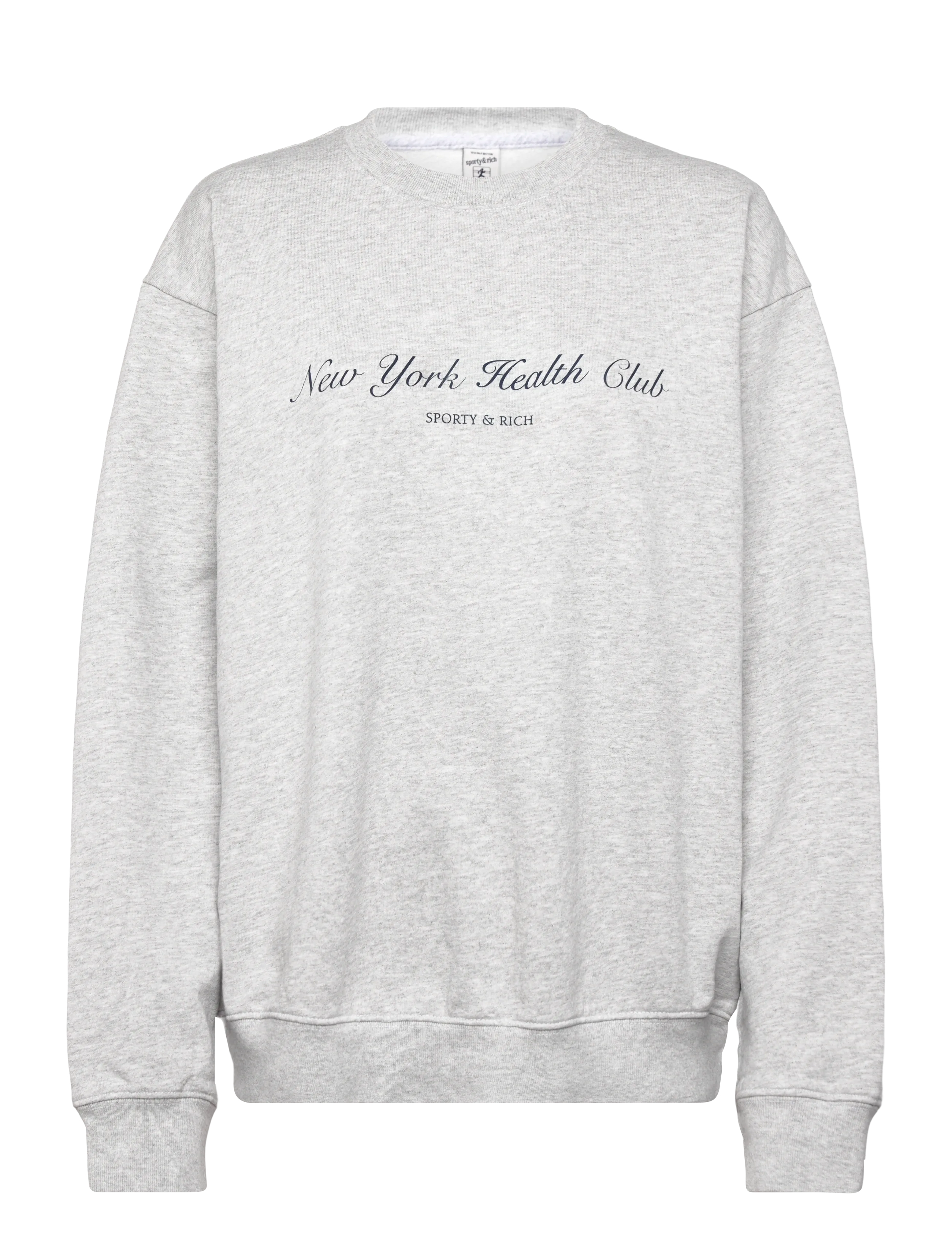 Sporty & Rich Ny Health Club Crewneck, M, Sweatshirts Hoodies, Grau - Sweatshirts, Frauen