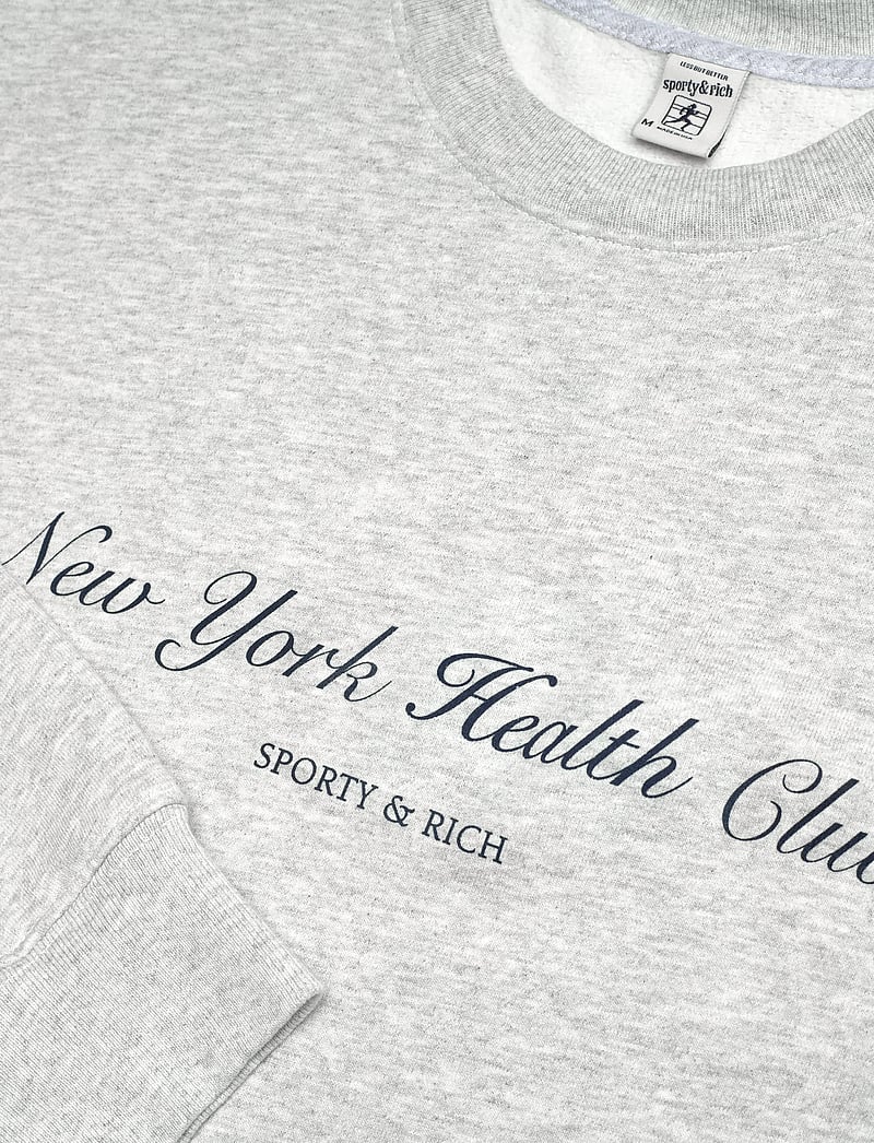 Sporty & Rich - NY Health Club Crewneck - sweatshirts & hoodies - heather gray - 2
